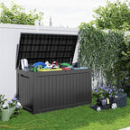 ROJIK Outdoor Storage Housing Deck Box, Waterproof Patio Furniture, Garden Tools - Image 7