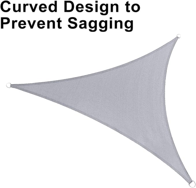 LOVE STORY 16' x 16' x 22' Triangle Sun Shade Sail - Image 6
