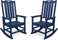 THOEOE Outdoor Rocking Chairs Set of 2, Oversized Patio Rocking Chair | HDPE by THOEOE