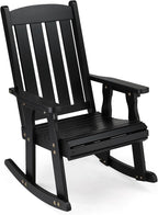 VINGLI Heavy Duty 600 LBS Outdoor Wooden Rocking Chair by VINGLI