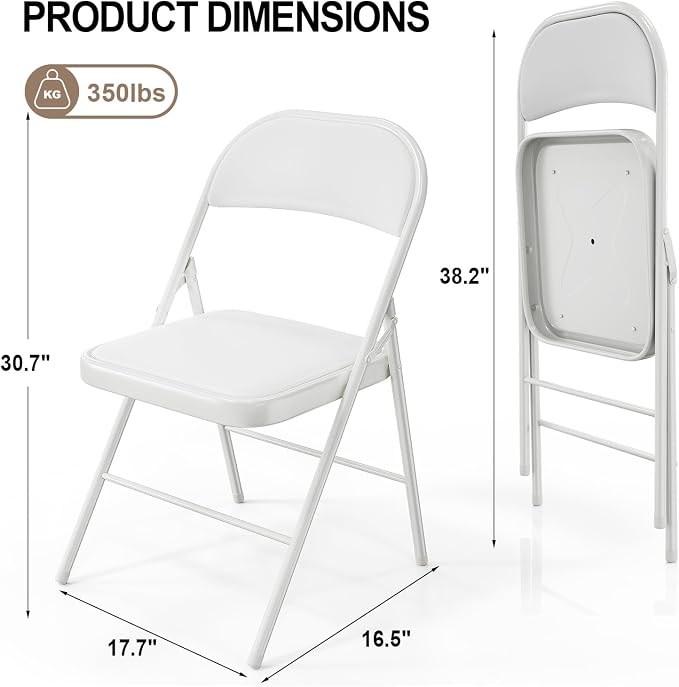 VINGLI 6 Pack Folding Chairs - Image 3