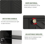KINYING Outdoor Storage Cabinet Waterproof, 60 Gallon Resin Outdoor Storage Shed - Image 5
