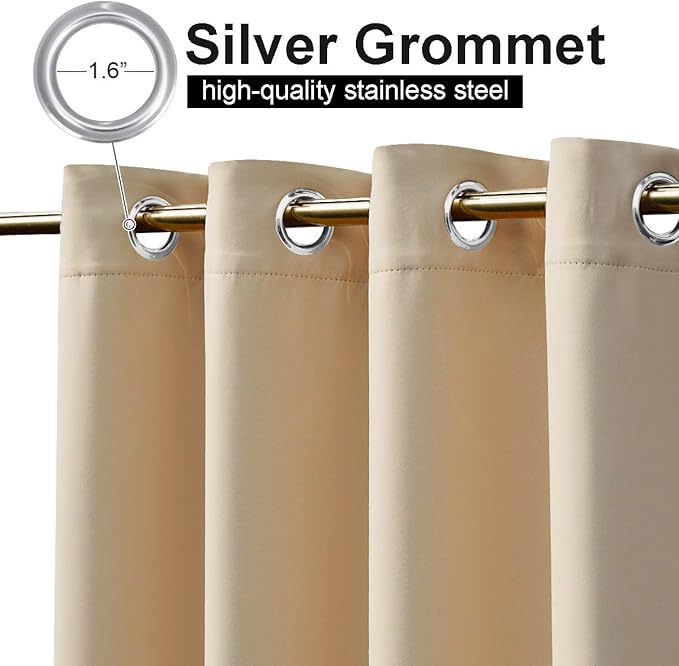 NICETOWN Outdoor Curtain for Patio Waterproof, Sunlight Block Rustproof Grommet - Image 2