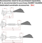 SUNNY GUARD Custom Size 7'x20' Rectangle Butter Cream UV Block Sunshade - Image 3