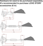 LOVE STORY Custom Size 7' x 8' x 10.6' Sun Shade Sail - Image 3