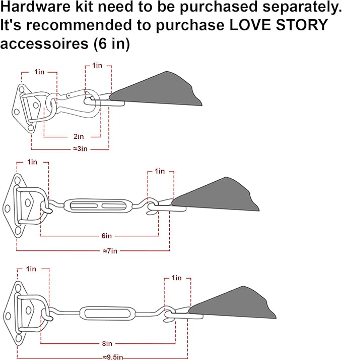 LOVE STORY Custom Size 8' x 8' Sun Shade Sail - Image 3