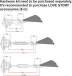 LOVE STORY Custom Size 10' x 18' x 20.6' Sun Shade Sail, Turquoise Blue | HDPE - Image 3