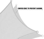 SUNNY GUARD Custom Size 9'x10' Silver Grey Sun Shade Sail Rectangle UV Block - Image 7