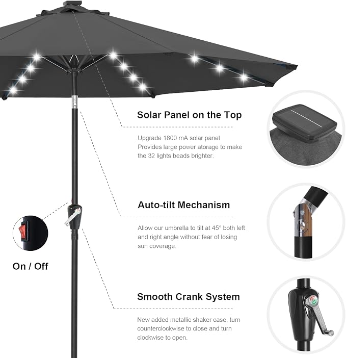 ABCCANOPY Durable Solar Led Patio Umbrellas - Image 6