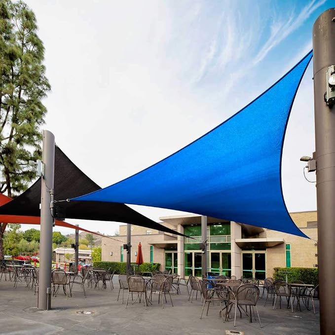 Royal Shade 9' x 9' x 9' Blue Triangle Sun Shade Sail Order to Make RTAPT8 by RoyalShade