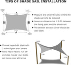 KANAGAWA Sun Shade Sail Curved 20'X26' Grey Rectangle Outdoor Shade Cover UV - Image 3