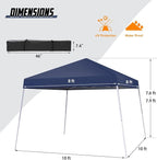 10x10FT Slant Leg Pop Up Canopy Tent, Portable Outdoor Shelter | 10x10FT Base - Image 4