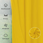 Easy-Going Outdoor Curtains for Patio 1 Panel, 150x108 inch, Weatherproof - Image 6