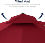 Best Choice Products 12x12ft LED Cantilever Patio Umbrella w/Base Included & - Image 7