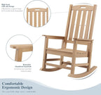 Oversized Outdoor Rocking Chair Set of 2, HDPE Porch Rocker - Image 4