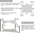Shade&Beyond 5'x5' Sun Shade Sail Canopy Square, UV Block Breathable Curved - Image 6