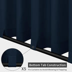 Easy-Going Outdoor Patio Curtains 2 Panels, 110x120 inch, Porch and Pergola - Image 3