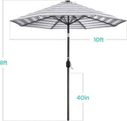 Best Choice Products 10ft Solar Polyester LED Lighted Patio Umbrella w/Tilt - Image 7
