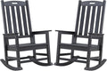 Outdoor Rocking Chairs Set of 2, Oversized Porch Rocker | Weather Resistant by PsilvamGardenFurniture