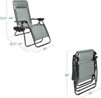 Best Choice Products Set of 2 Adjustable Steel Mesh Zero Gravity Lounge Chair - Image 3