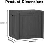 32 Gallon Resin Deck Box Waterproof, UV Resistant Outdoor Storage Box - Image 2