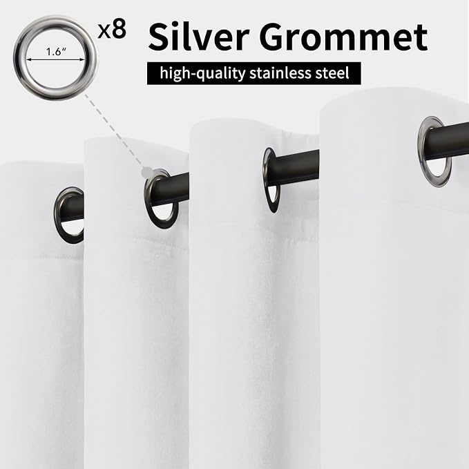 Easy-Going Outdoor Curtains for Patio 1 Panel, 54x96 inch, Weatherproof Privacy - Image 2