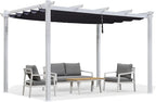 PURPLE LEAF Outdoor Pergola 10' x 13' Aluminum and Sun Shade, Powder coat - Image 9