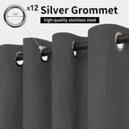 Easy-Going Outdoor Curtains for Patio 1 Panel, 110x120 inch, Weatherproof - Image 2