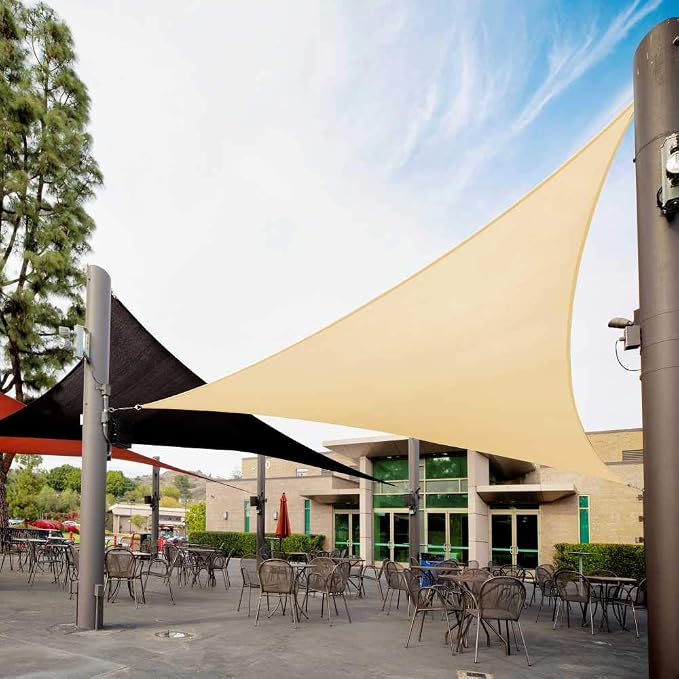 Royal Shade 11' x 11' x 11' Beige Triangle Sun Shade Sail Order to Make RTAPT8 by RoyalShade