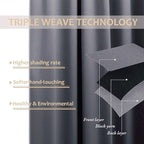 NICETOWN 2 Panels Grey Blackout Outdoor Curtains - Image 7