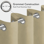 Easy-Going 100% Waterproof Outdoor Curtains Windproof Weatherproof Porch - Image 3