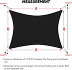 Shade&Beyond Custom Sun Shade Sail 8'x12'RectangleSun Sail Shades Patio UV - Image 5