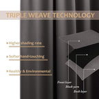 NICETOWN Outdoor Curtain for Patio Waterproof Extra Wide 100", 1 Piece - Image 4