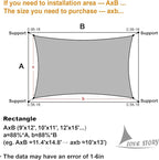 LOVE STORY Custom Size 9' x 18' Sun Shade Sail - Image 2