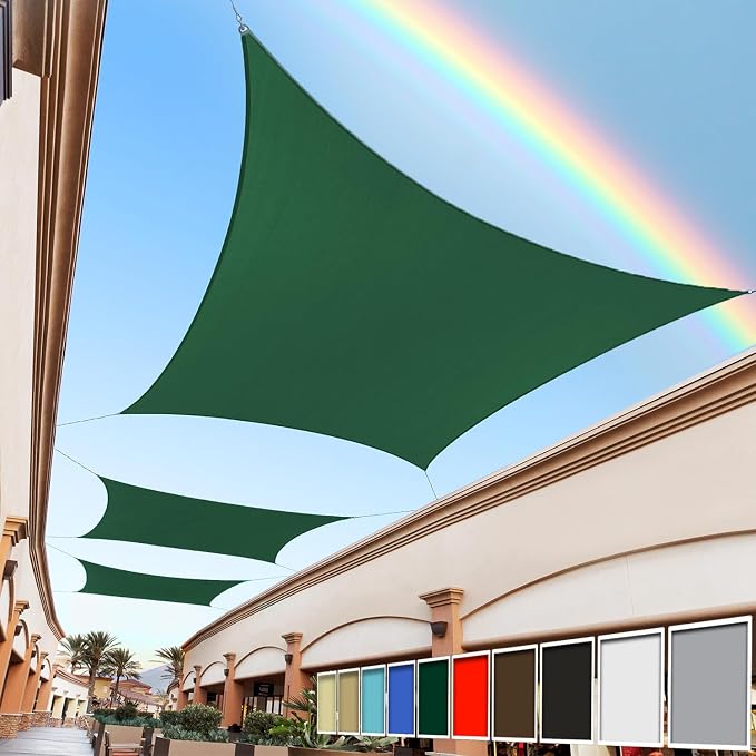 Royal Shade 14' x 21' Green Rectangle Square Sun Shade Sail Order to Make by RoyalShade