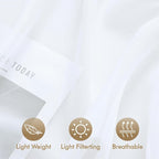 MIULEE White Outdoor Curtain for Patio Waterproof 4 Panels 54 x 96 Inch | - Image 6