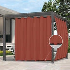 Easy-Going Outdoor Curtains for Patio 1 Panel, 110x108 inch, Terra Red | by Easy-Going