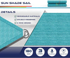 Windscreen4less 8' x 8' x 8' Sun Shade Sail Triangle Outdoor Canopy Cover UV - Image 3
