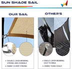 Windscreen4less 8' x 8' x 8' Sun Shade Sail Triangle Outdoor Canopy Cover UV - Image 5