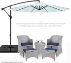 Best Choice Products 10ft Offset Cantilever Hanging Market Patio Umbrella - Image 2