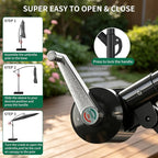 10FT Patio Umbrella with Base, Outdoor Umbrella Pool Umbrella Cantilever - Image 7