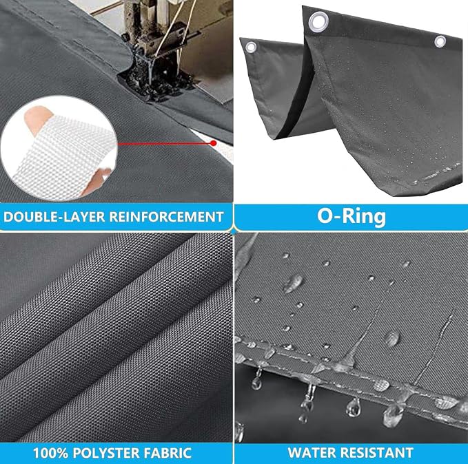 Retractable Waterproof Wave Awning Cover 9' x 10' - Image 3