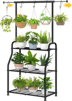 Simple Trending Plant Stand Indoor Outdoor, Heavy Duty Metal 3 Tiered Hanging by SimpleTrending