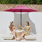 JEAREY 7.5 ft Outdoor Patio Umbrella, Table Umbrella, Rose Pink | 6 Sturdy Ribs - Image 2