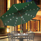9 ft Solar Umbrella, 32 LED Lighted Patio Umbrella, Table Market Umbrella - Image 6