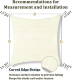 Shade&Beyond 4'x8' Sun Shade Sail Canopy Rectangle, UV Block Breathable Curved - Image 5