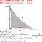 SUNNY GUARD Custom Size 19'x22'x22' Triangle Dark Grey UV Block Sunshade - Image 2