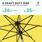 JEAREY 9FT Outdoor Patio Umbrella, Market Umbrella, Tilt & Crank UV Protection - Image 5