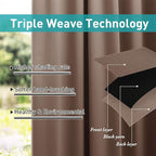 NICETOWN Outdoor Curtainss for Patio Waterproof, Self-Stick Tab Top Blackout - Image 5
