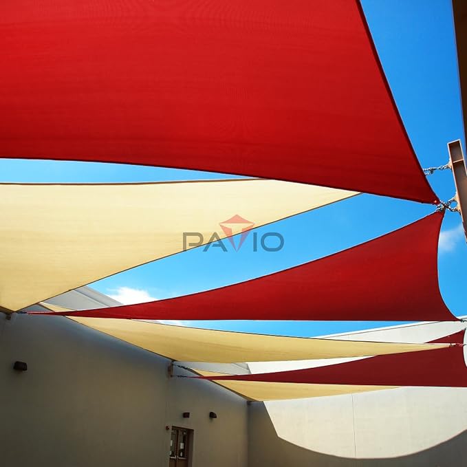 Patio Paradise 8' x 8' x 7'10" Sun Shade Sail Triangle Canopy, Permeable Shade - Image 5